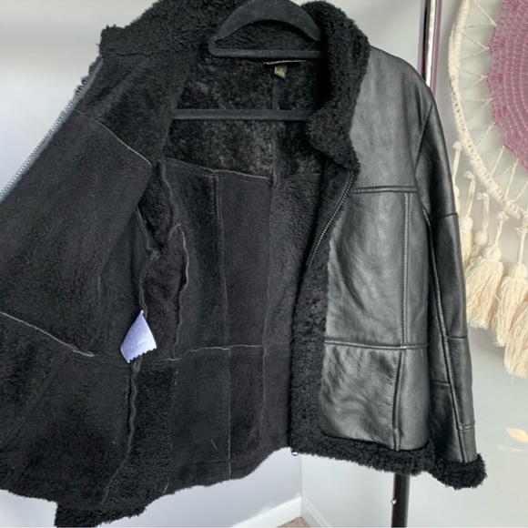 Skin deep Lambskin Leather Black Moto Jacket Size M - Picture 5 of 9